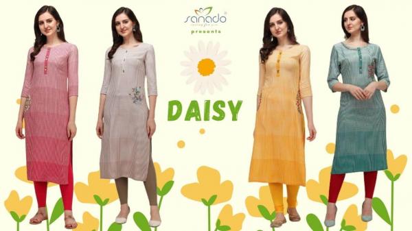 Sanedo Daisy Fancy Viscose Embroidery Kurti 